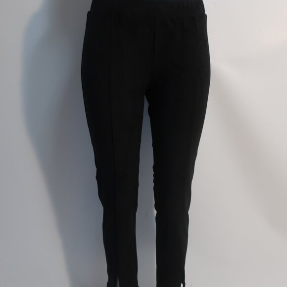 NWT Womens 209 wst 38 Black Faux Suede Skinny Pants XS - Picture 4 of 6